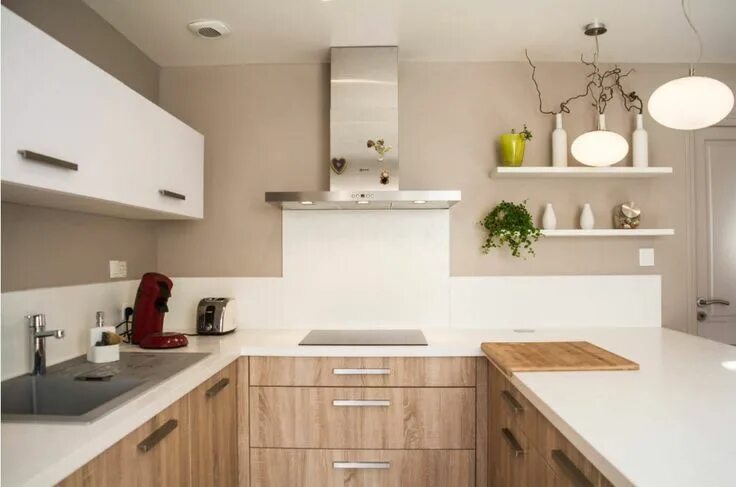 Кухня угловая без навесных шкафов фото Картинки по запросу п-образный кухонный полуостров Kitchen decor, Kitchen models