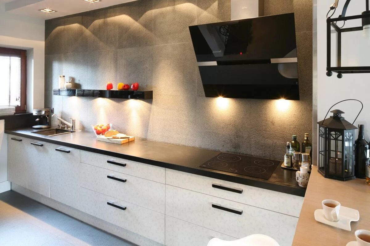 Кухня угловая без навесных шкафов фото Кухня без навесных шкафов: все а и против