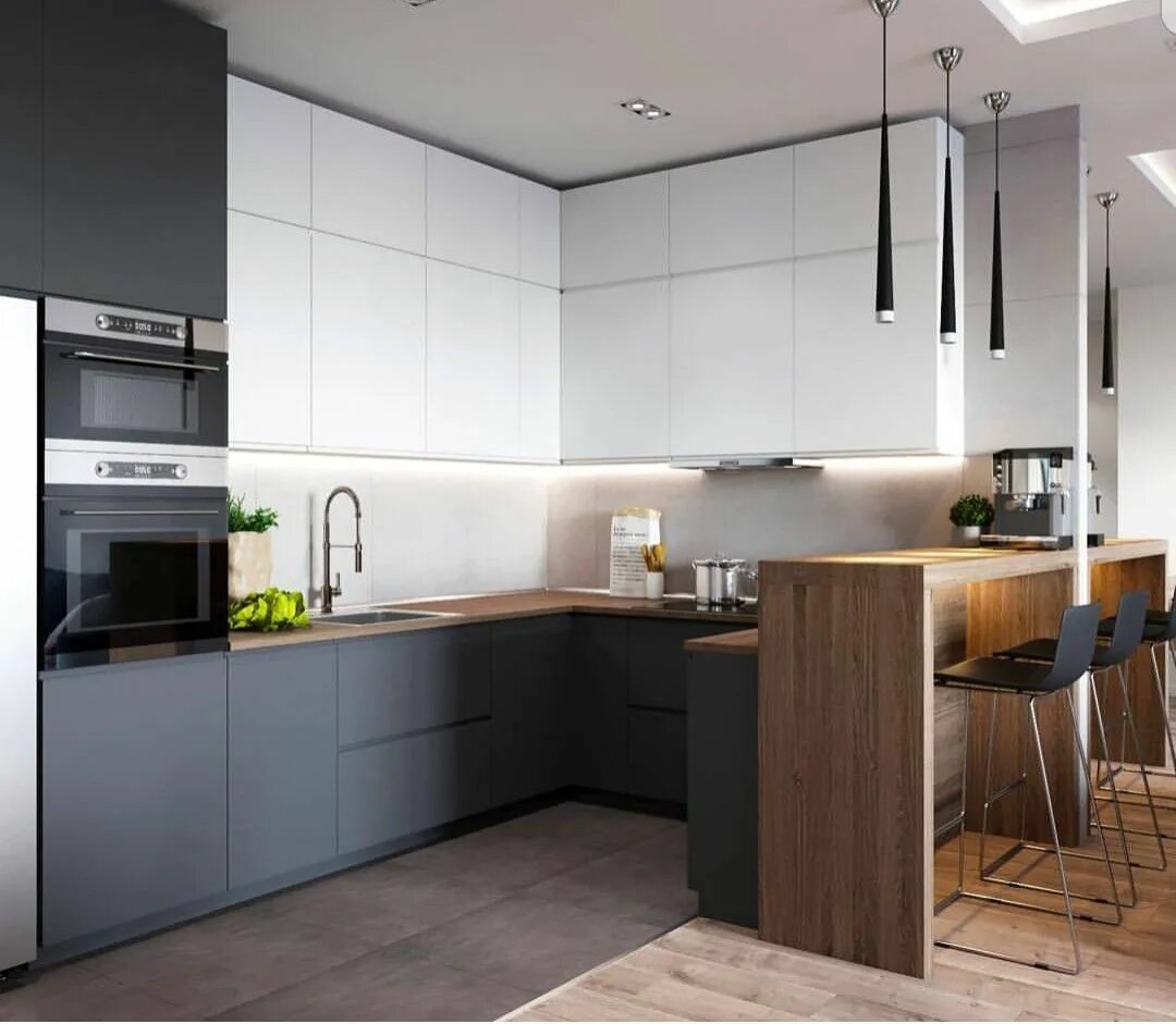 Кухня угловая большая современная фото дизайн Pin su Хорошие идеи Arredo interni cucina, Arredamento moderno cucina, Arredamen