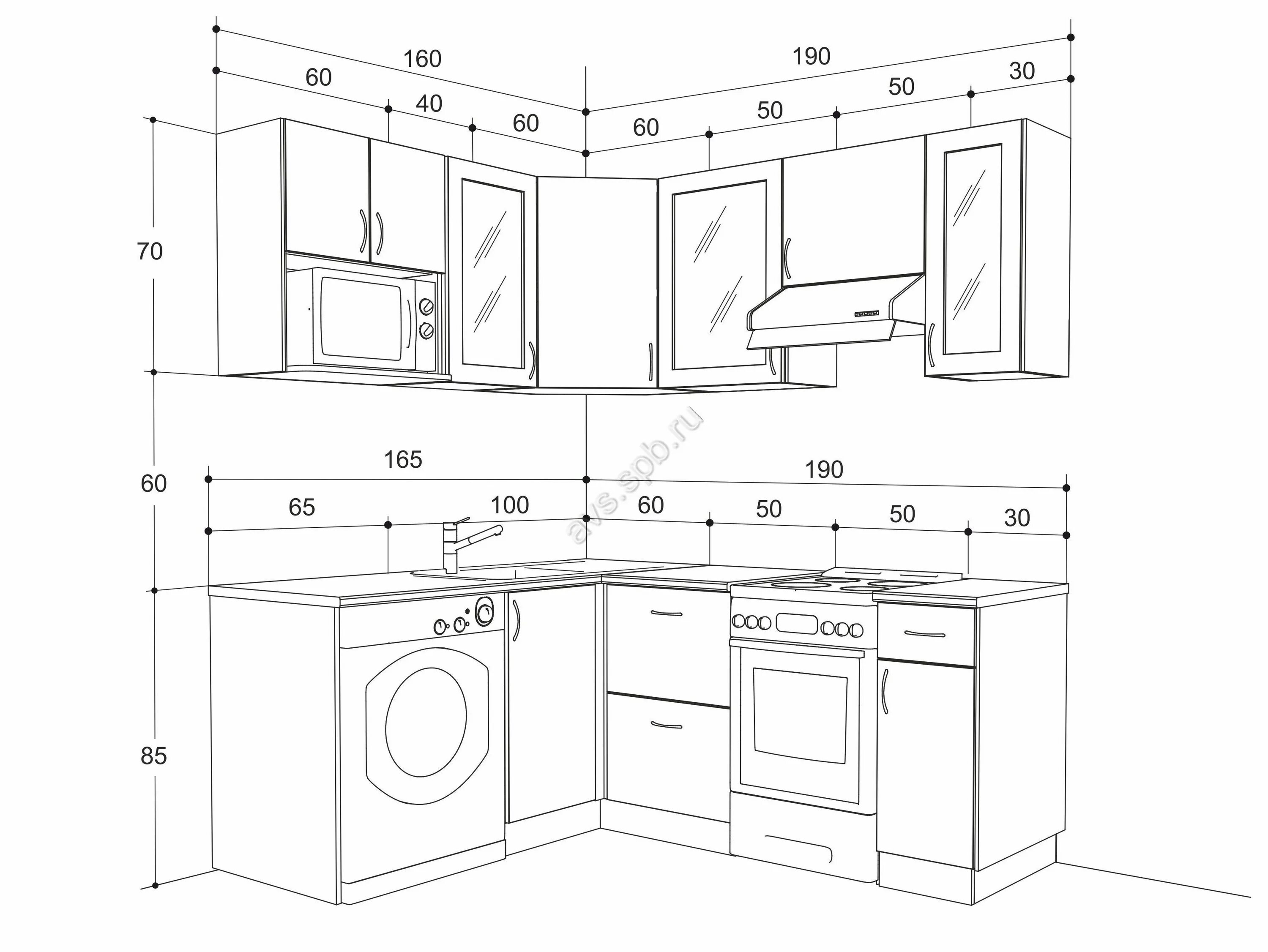 Кухня угловая дизайн размеры кухонная мебель размер Чертеж кухни из ДСП - Кухонная мебель - Чертежи - Скачать