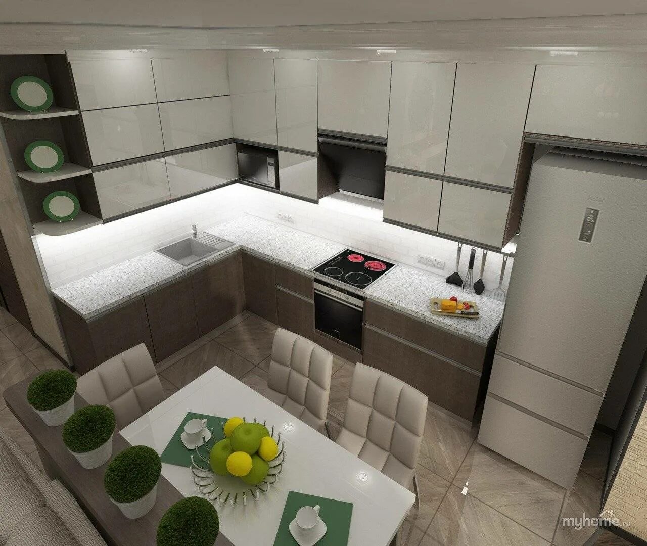 Кухня угловая фото дизайн 12 кв Угловая кухня гостиная - CormanStroy.ru