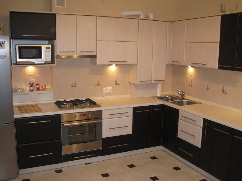 Кухня угловая фото дизайн с котлом Кухни угловые с закрытым котлом - фото