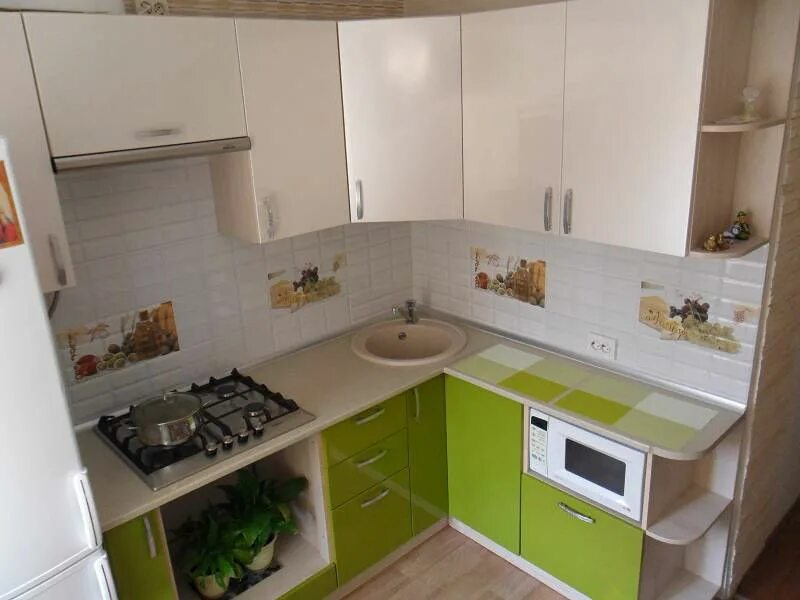 Кухня угловая хрущевка фото 5 кв Дизайн кухни 4 кв м - мило и уютно