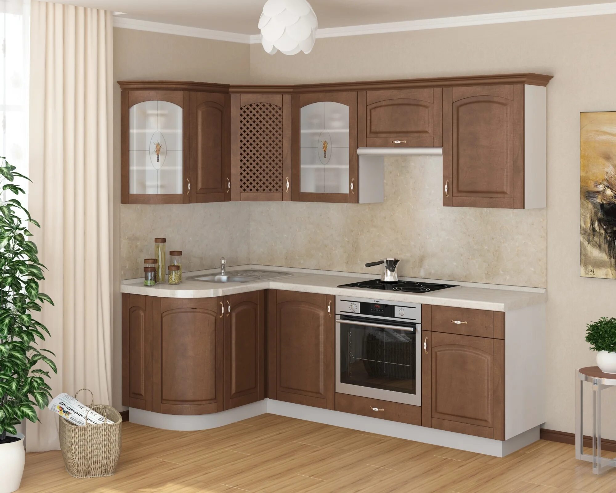 Кухня угловая каталог фото цены москва Кухня Массив-Люкс 1335х1600 - купить за 0.00 руб. в Москве по цене производителя