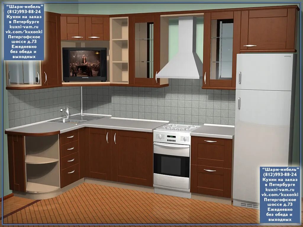 Кухня угловая левая фото дизайн Проекты угловых кухонь 91 фото