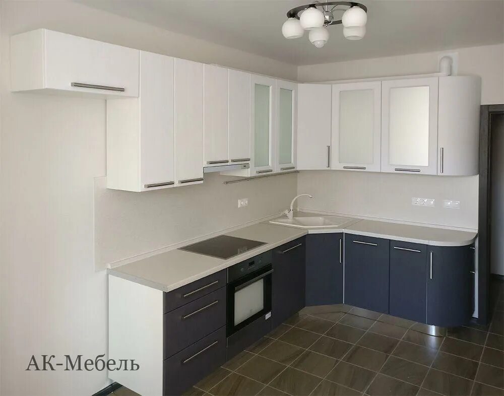 Кухня угловая матовая фото Недорогие угловые белые кухни, купить угловую белую кухню у производителя на зак