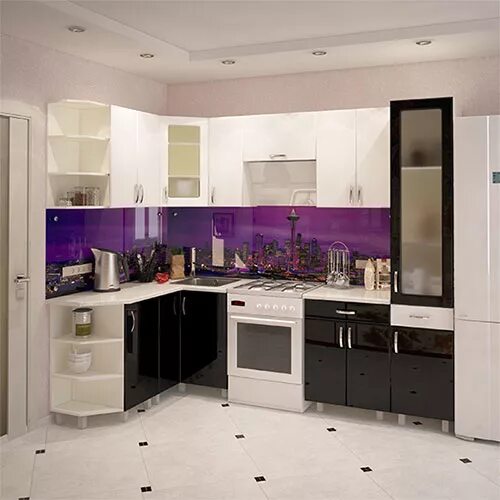 Кухня угловая с пеналом фото дизайн Кухонные гарнитуры шкафы пеналы: найдено 88 картинок