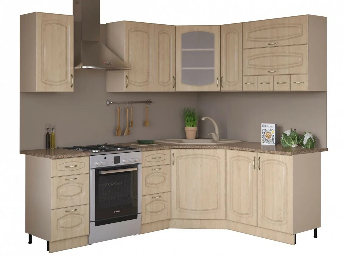 Кухня угловая столплит фото Угловая кухня Паула 1,65х1,65 м береза - купить в Челябинске на Дом74мебели.ру