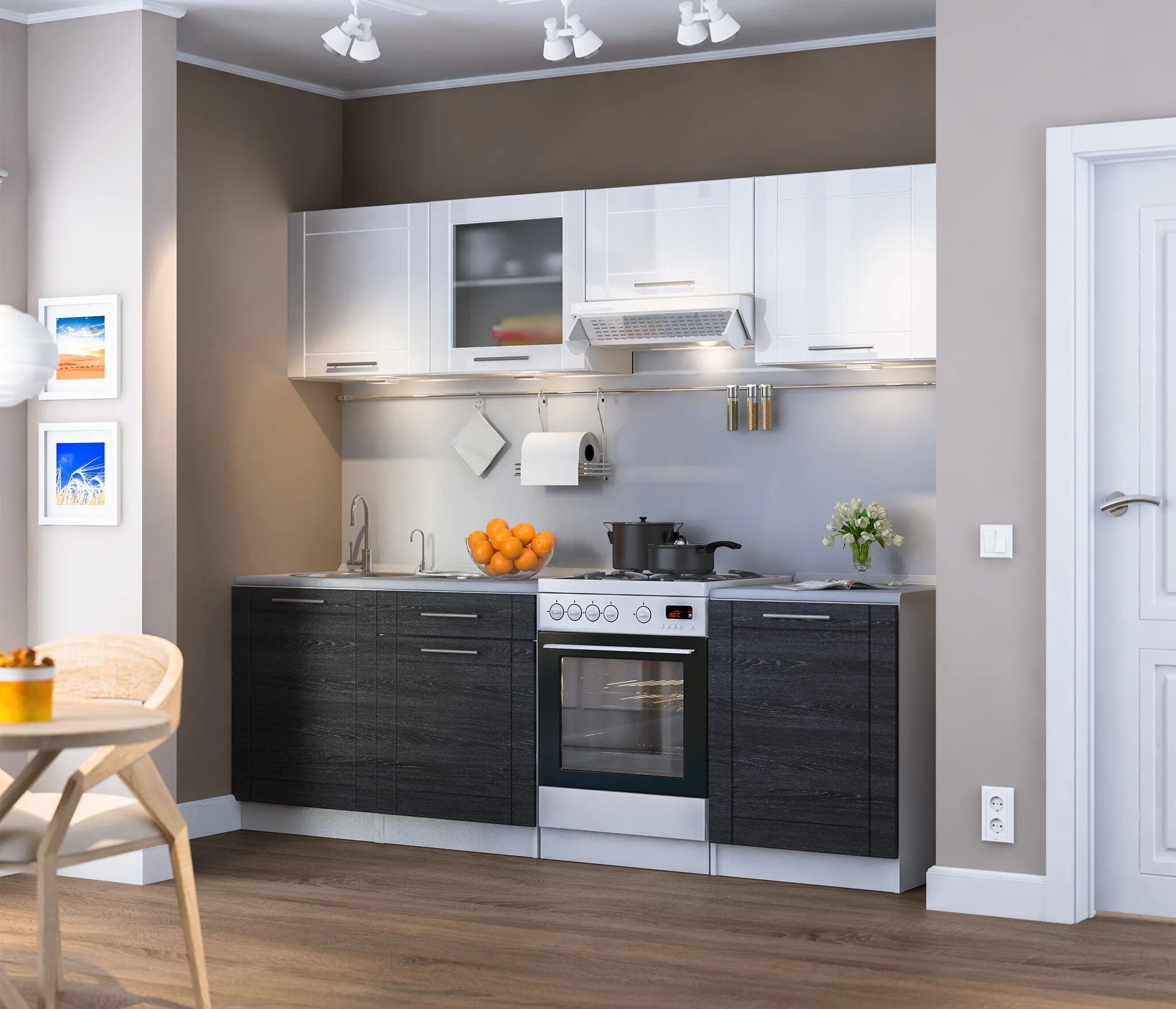 Кухня угловая столплит фото Натали Кухня Белый арт. 006-047-008-3064 в интернет магазине с доставкой в Москв