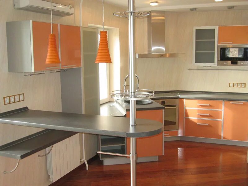 Кухня угловой стол фото Кухни из пластика: модели, описание, фото, образцы покрытия, купить в Москве