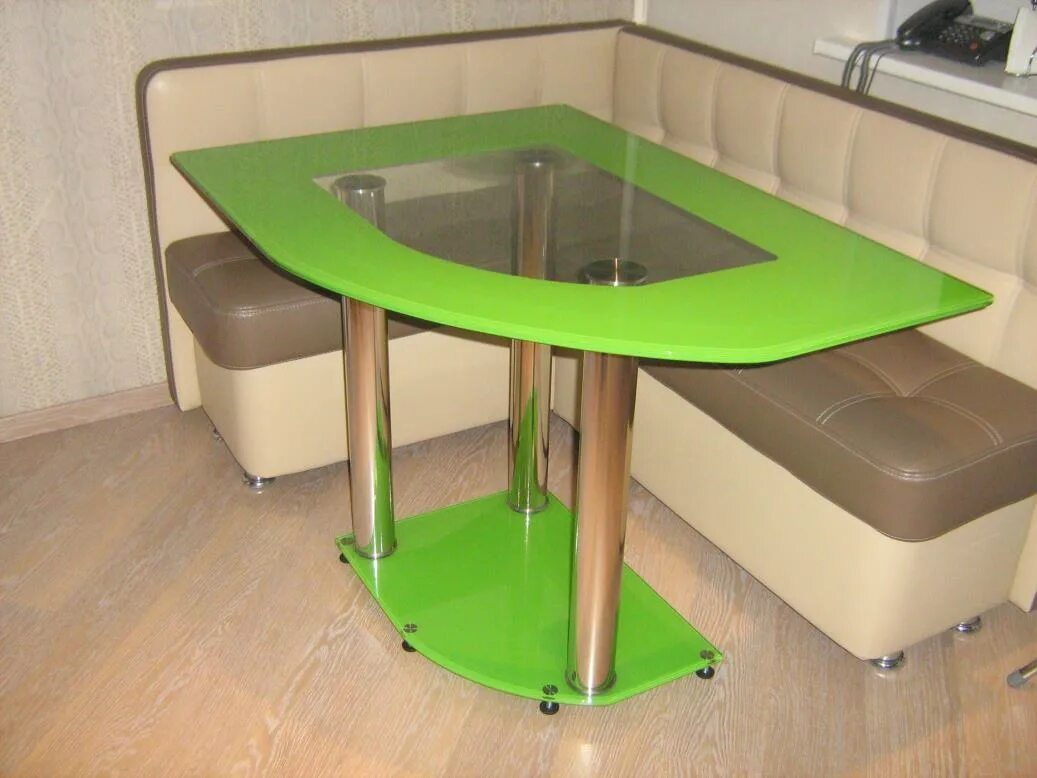 Кухня угловой стол фото Купить Стол стеклянный Рим 3 со скошенным углом недорого в Москве Интернет магаз