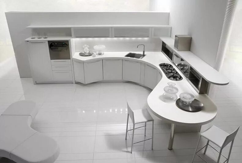 Кухня угловой стол фото Arredo interni cucina, Cucine moderne, Cucine di lusso