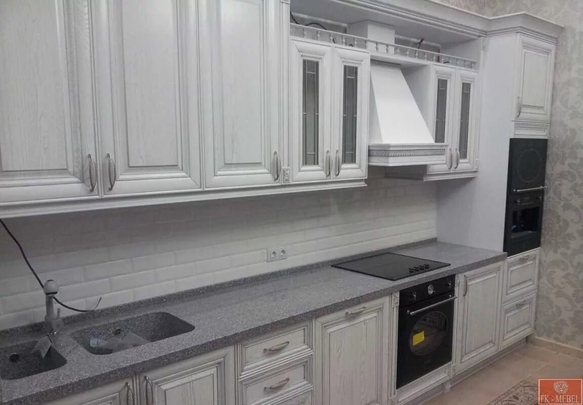 Кухня ясень белый фото в интерьере Белая кухня с патиной серебро (75 фото) " НА ДАЧЕ ФОТО