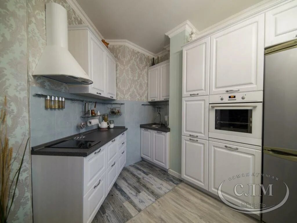 Кухня ясень белый фото в интерьере Кухня "Белый ясень" на заказ в Красноярске ООО СЛМ