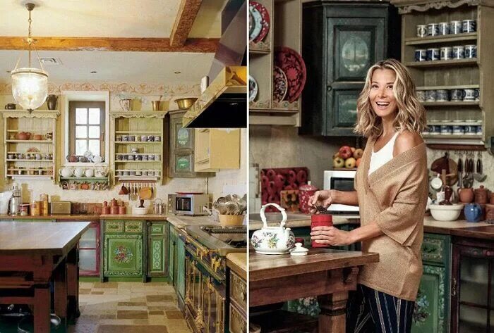 Кухня юлии высоцкой фото интерьер На кухне звезды: интерьер кухни Юлии Высоцкой Кухни знаменитостей, Интерьер кухн