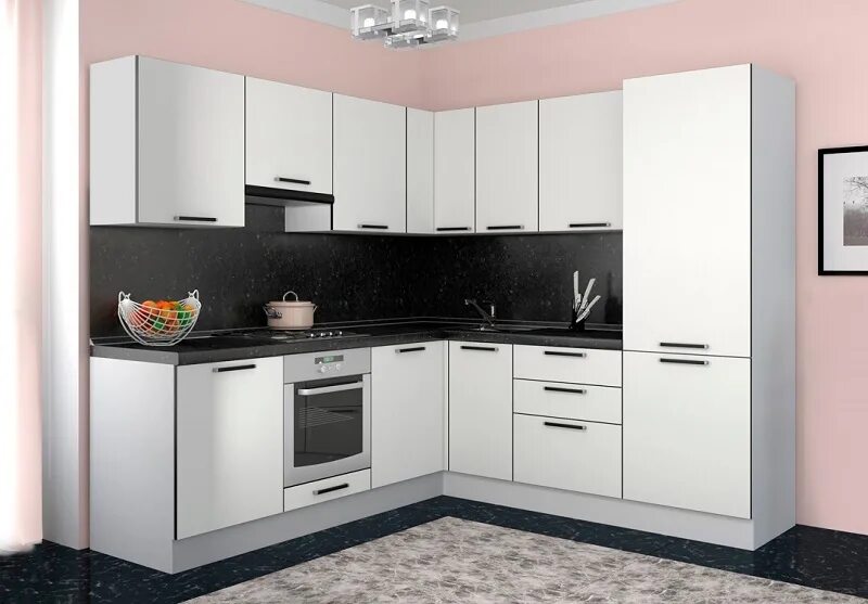 Кухонька екатеринбург фото Кухонные гарнитуры: Кухня угловая Блэк 2100*1800