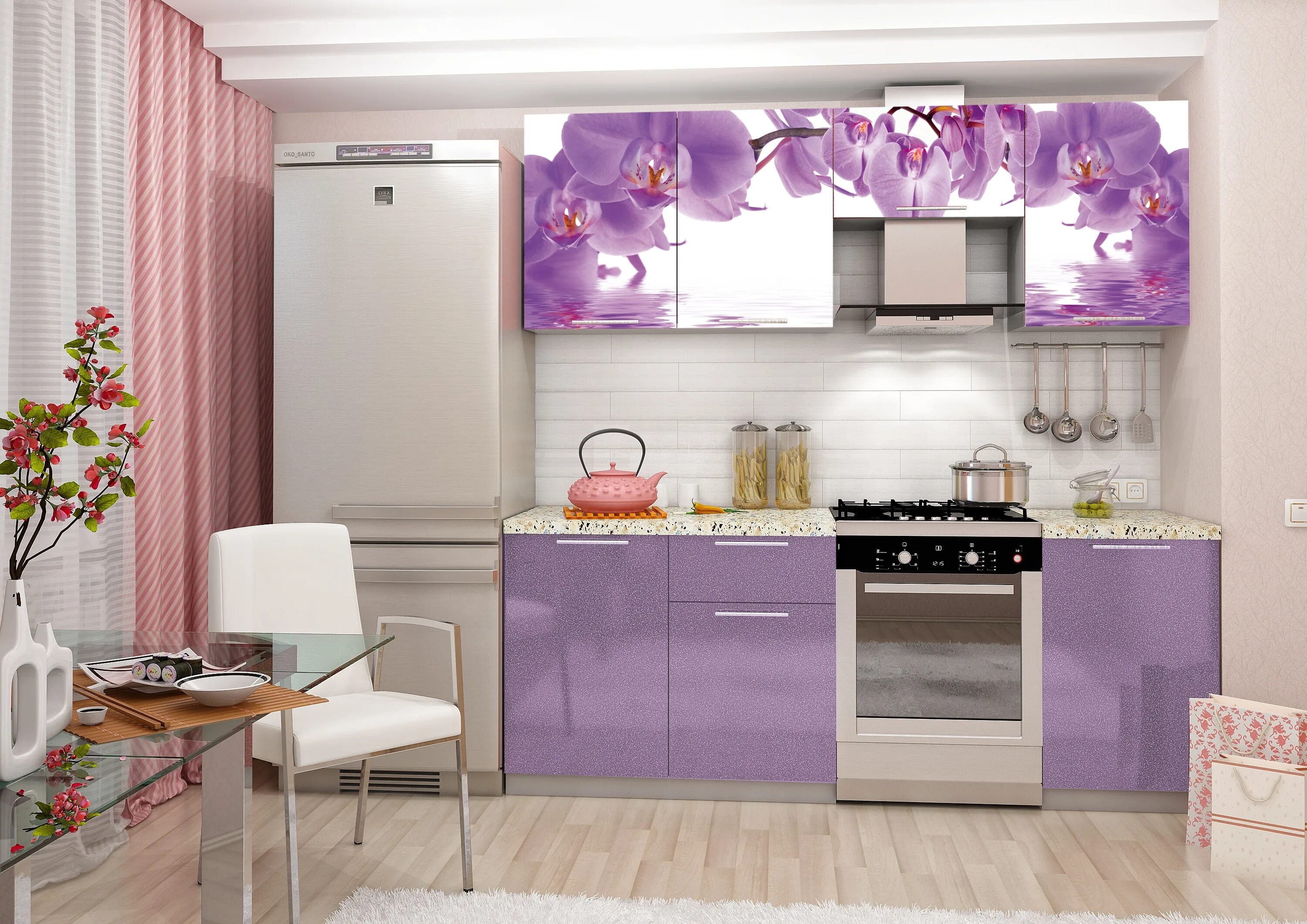 Кухонька мебель екатеринбург каталог цены фото Кухня фотопечать Орхидея 2,1 купить по цене 18 670 ₽ в Челябинске - интернет маг
