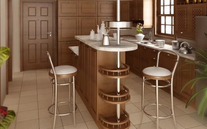 Кухонная барная стойка фото На барную стойку аксессуары - mebelotradnaya.ru