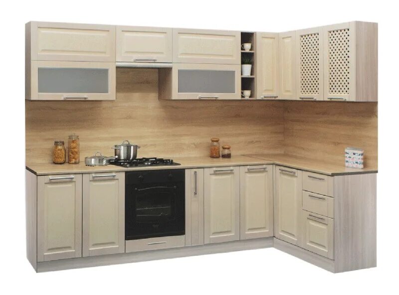 Кухонная мебель боровичи каталог фото и цены Угловые кухни на заказ: Кухня Массив 1400*2400