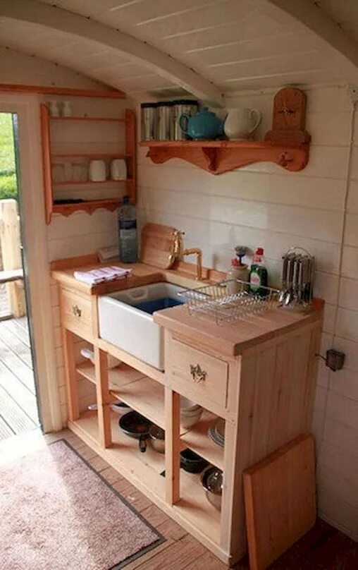 Кухонная мебель для дачи своими руками Inspiration For Your Own Tiny House With Small Kitchen Space(13) Tiny house kitc