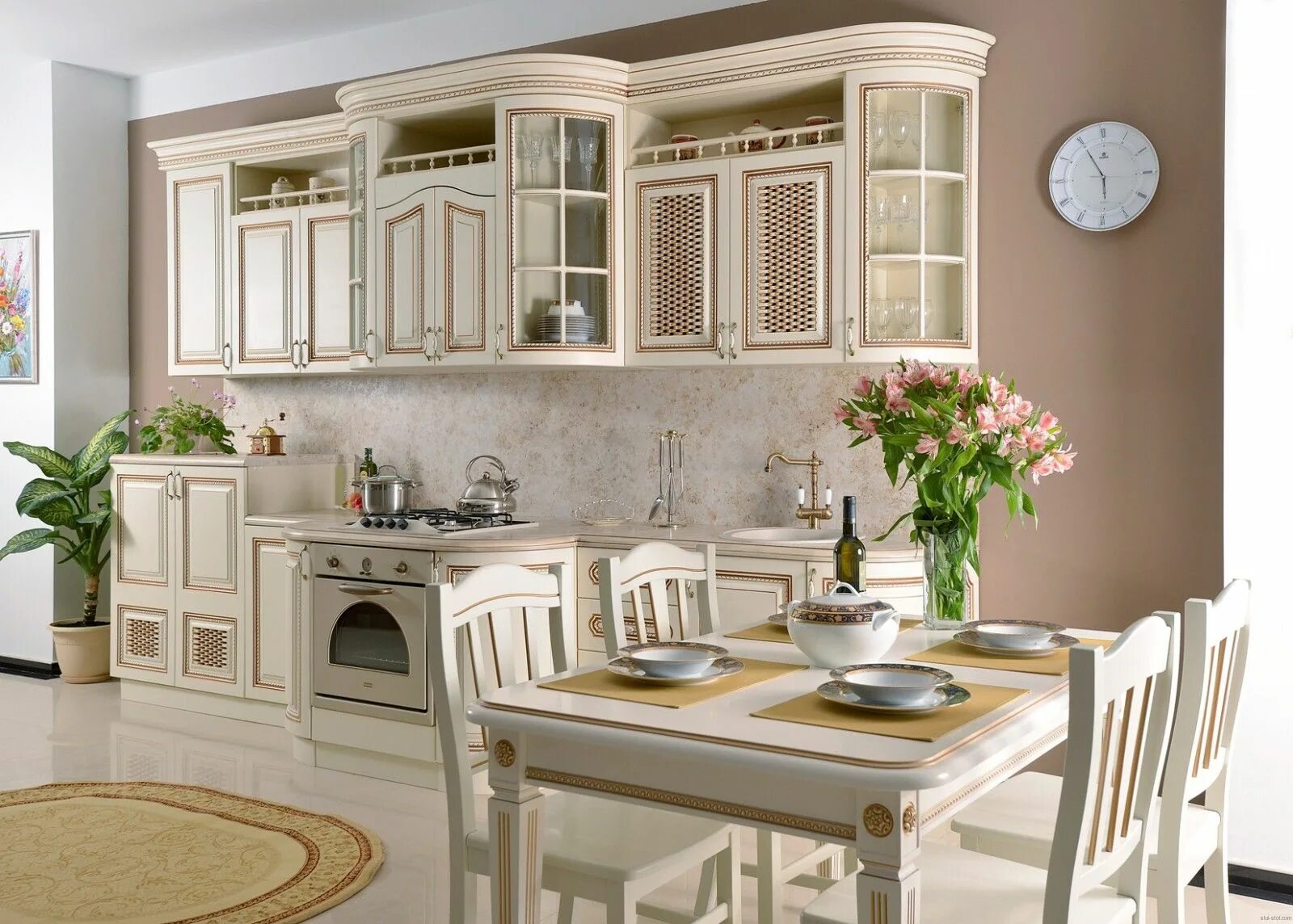 Кухонная мебель фото Кухня Селена прямая крем