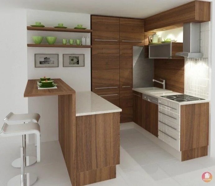 Кухонная мебель фото малогабаритная Маленькая кухня Minimalist kitchen, Kitchen design small, Kitchen interior
