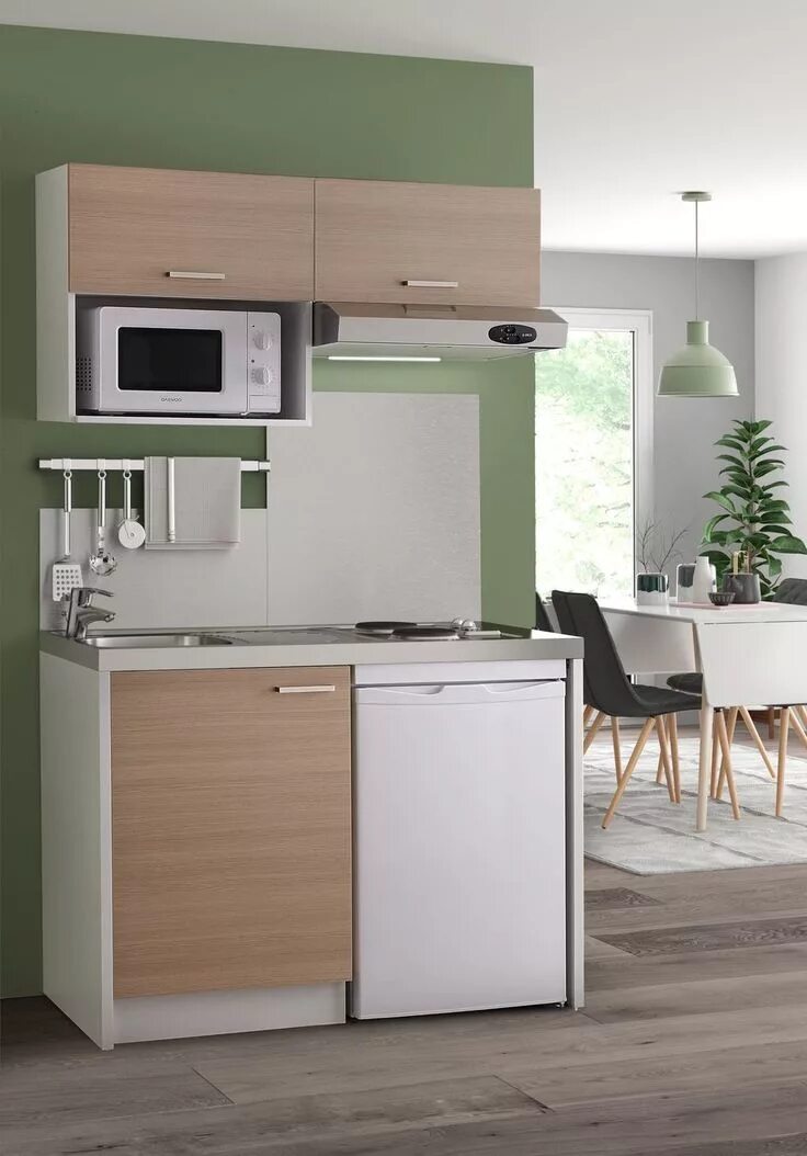 Кухонная мебель фото малогабаритная Kitchenette : 20 modèles canon Small apartment kitchen, Small kitchen design apa