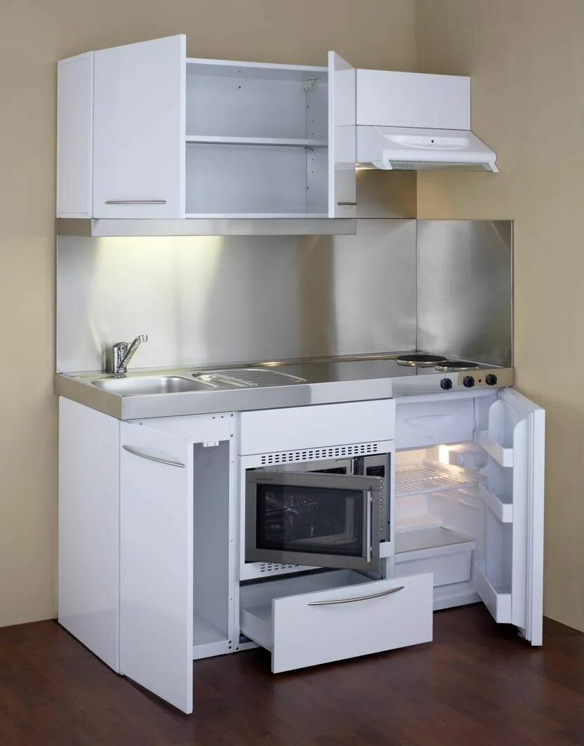 Кухонная мебель фото малогабаритная Premium 1500 Elfin Kitchens Small kitchen decor, Studio apartment kitchen, Small