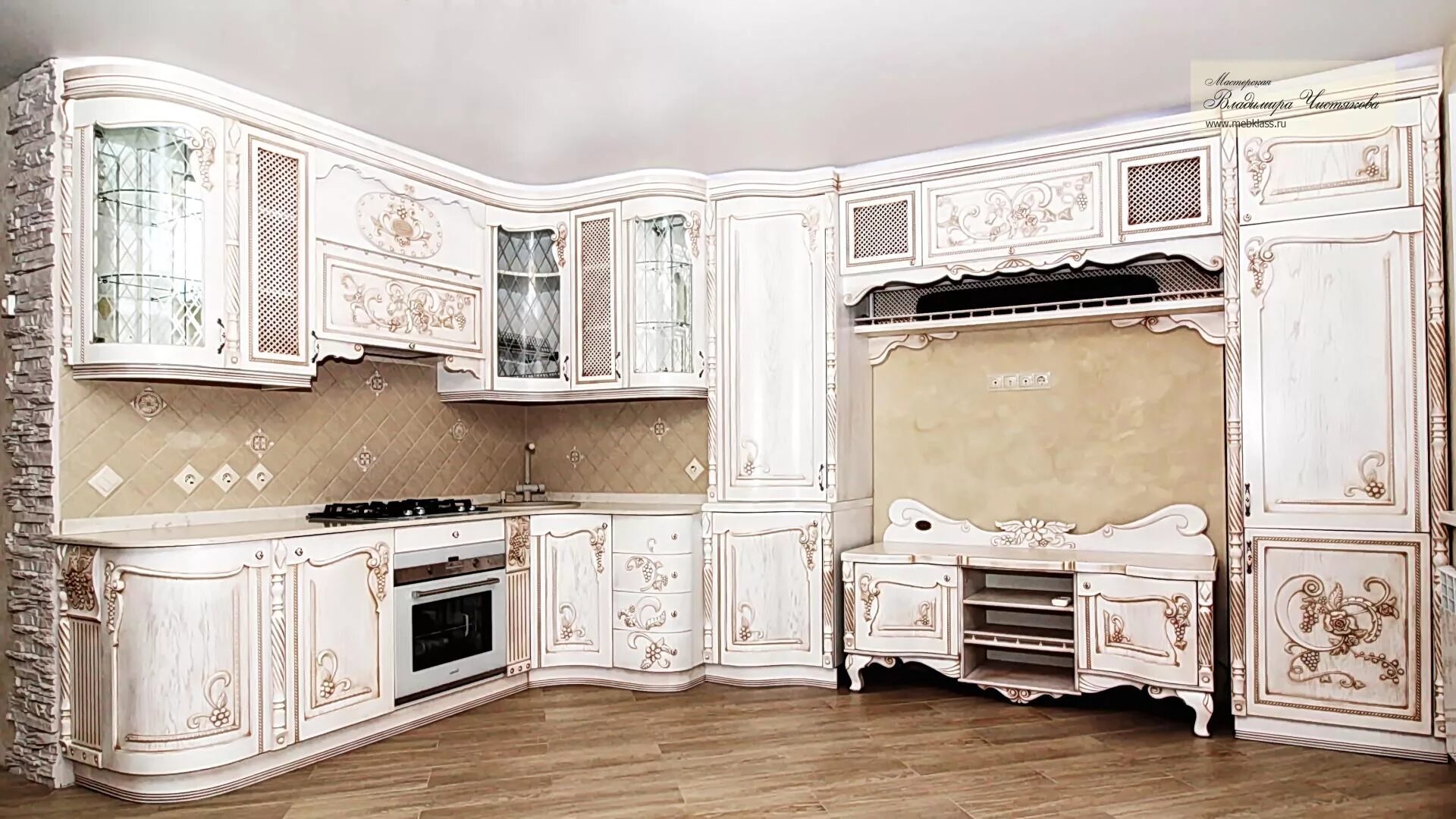 Кухонная мебель гойты фото цены Угловая резная кухня в классическом стиле - Владимир Чистяков