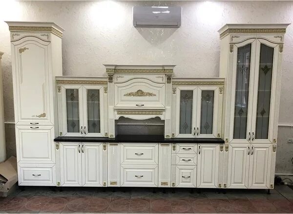 Кухонная мебель гойты фото цены Кухня Азалия Бежевый матовый Левада мебель с доставкой по России - BLIZKO