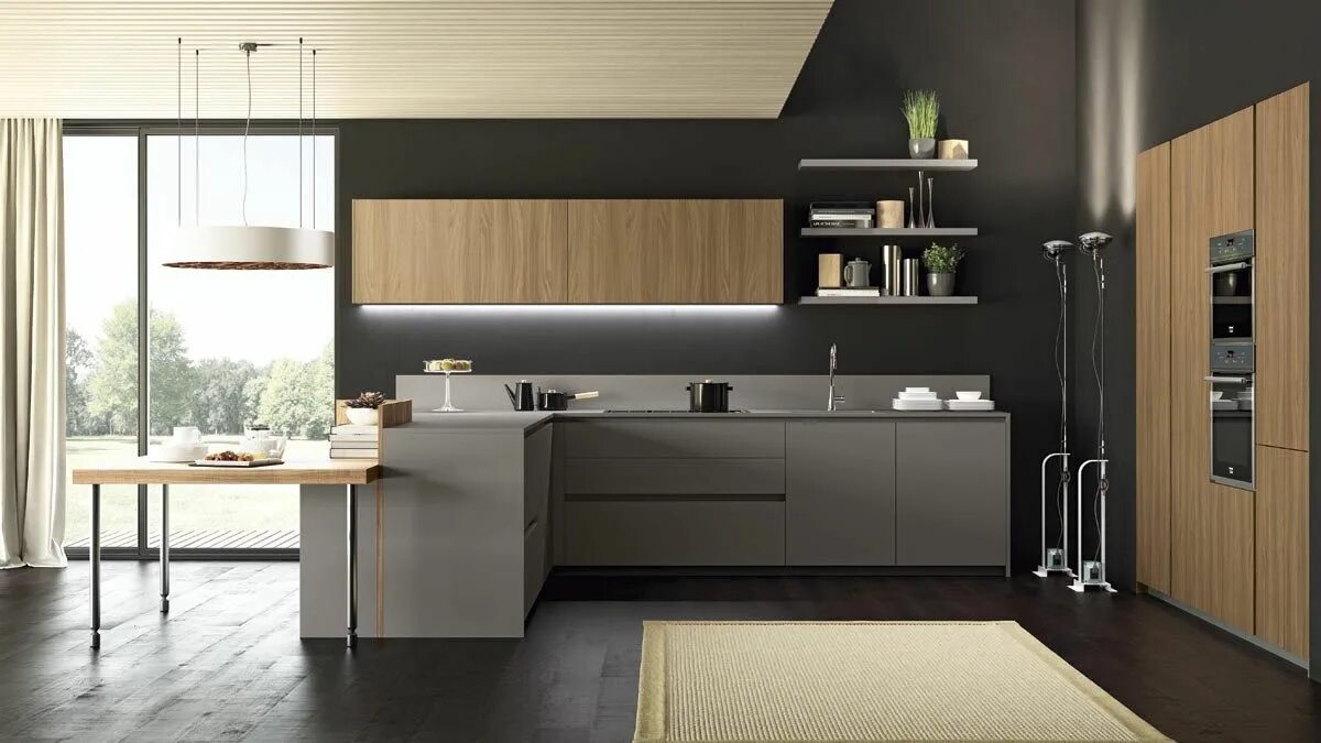 Кухонная мебель интерьеры Кухня Miton Cucine Mt 210 Fenix из Италии, купить итальянскую кухню Miton Cucine