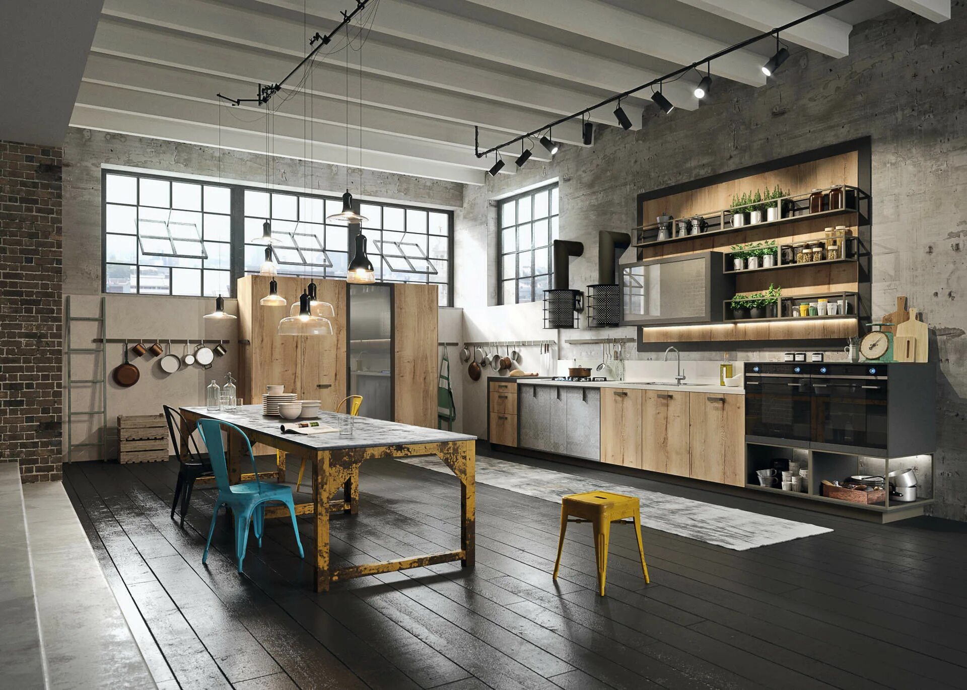 Кухонная мебель лофт фото Кухня Snaidero Loft из Италии, купить итальянскую кухню Snaidero Loft в Москве