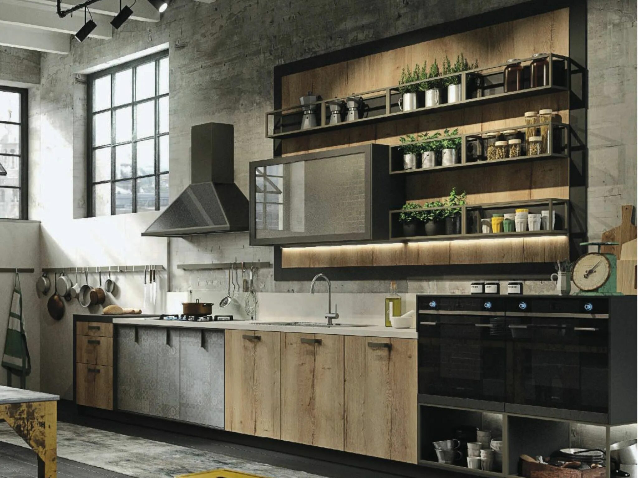 Кухонная мебель лофт фото Pin di Eliana B. su RUSTIC ELEGANCE Cucina industriale, Arredamento moderno cuci