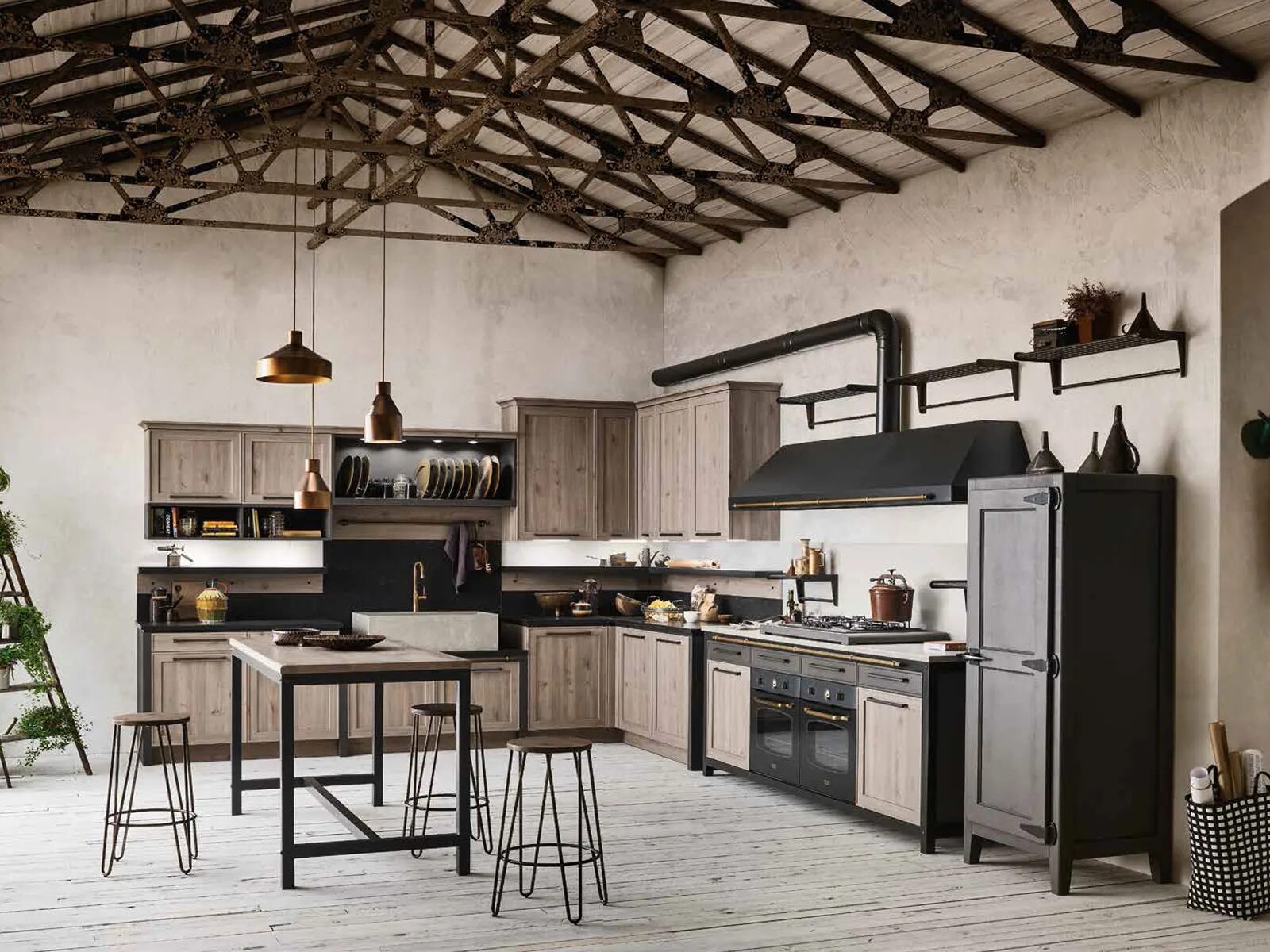 Кухонная мебель лофт фото Итальянская кухня Vintage 05 фабрики AR-TRE - Ital-Collection