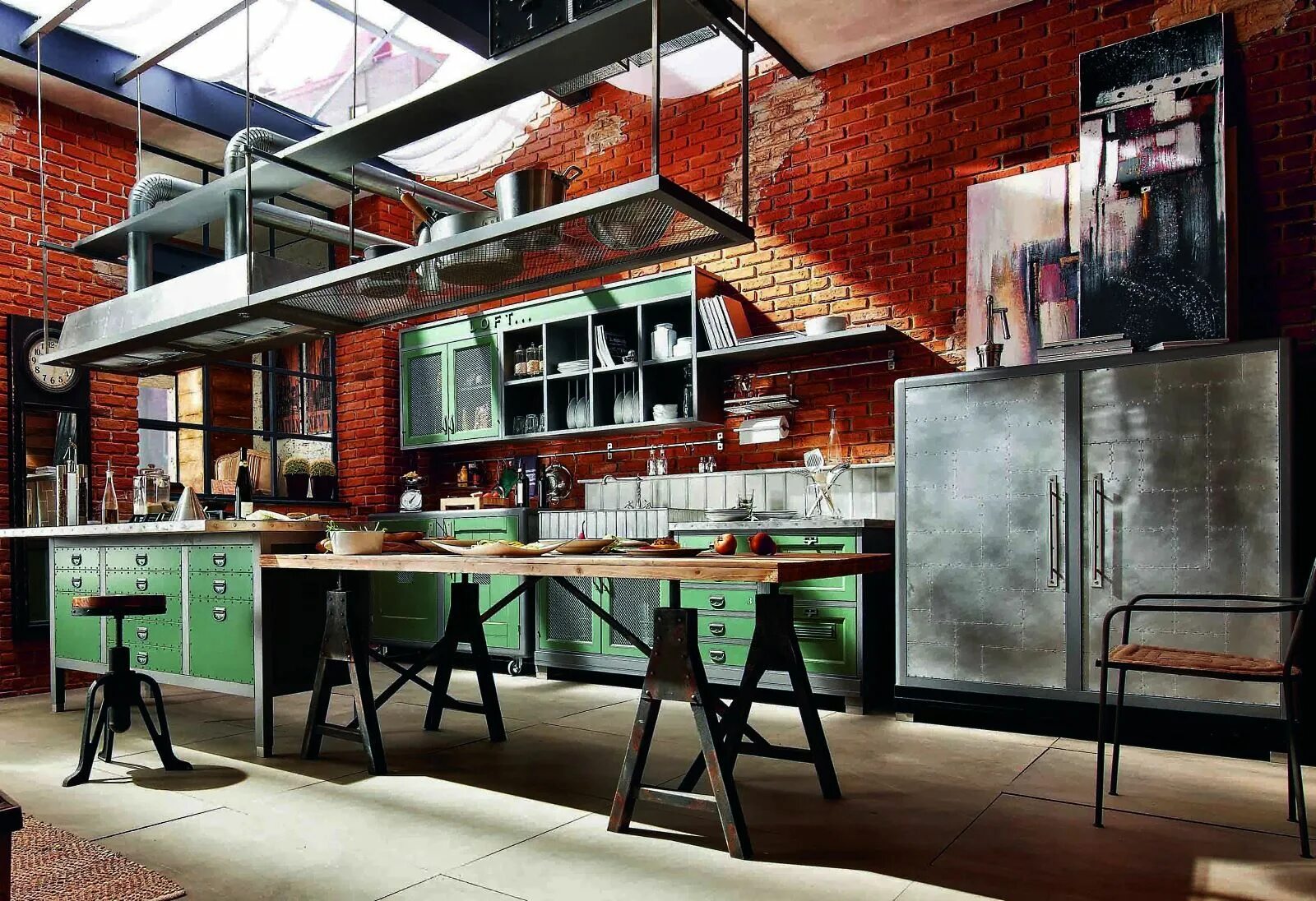 Кухонная мебель лофт фото Галерея кухонь в стиле лофт, часть 1 Промышленный дизайн интерьера, Дизайн интер