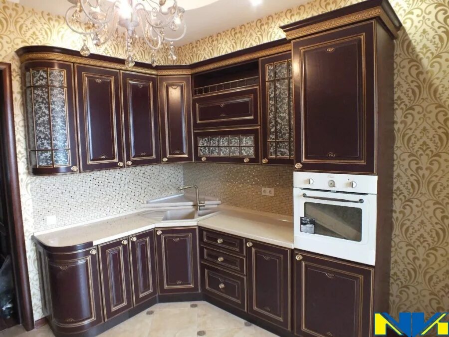 Кухонная мебель махачкала фото Афина бордовая.JPG - kuhninoku.ru - Kухни и шкафы купе, в Махачкале