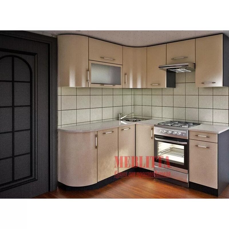 Кухонная мебель маленькая угловая фото Кухня 150 см угловая - фото