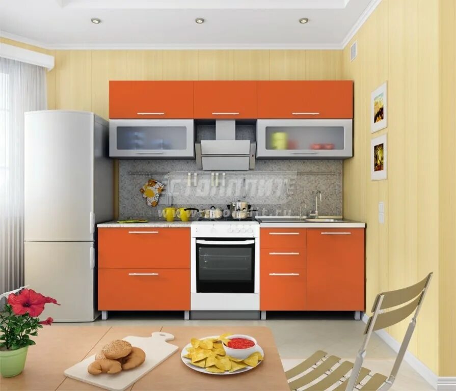 Кухонная мебель столплит каталог фото и цены Анна Кухня Оранж купить со скидкой 40% за 86&nbsp;702 ₽ с бесплатной доставкой п