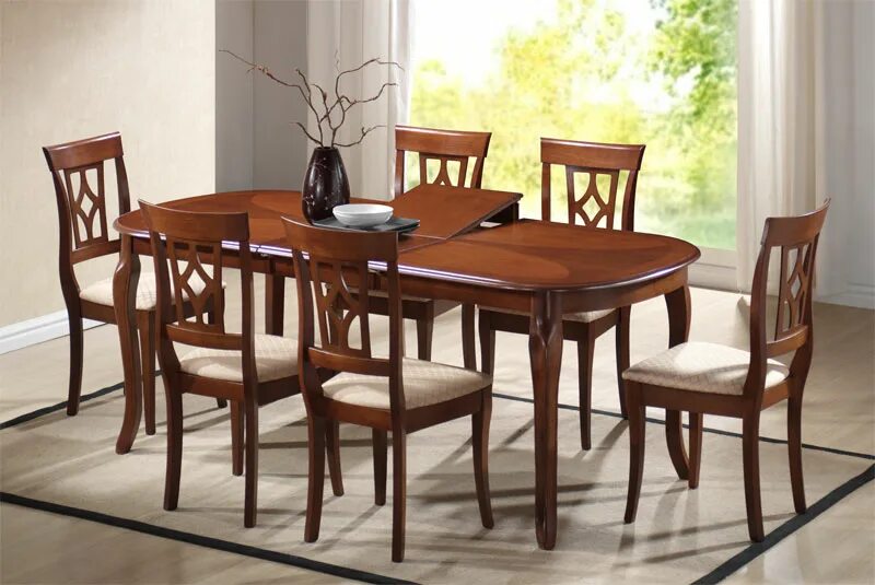 Кухонная мебель столы стулья фото цены Стол VC-T6EX HHT Walnut - купить в Перми в интернет-магазине 59-mebel.ru