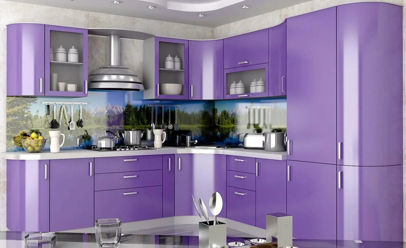 Кухонная мебель цвета фото Угловая кухня для небольшого помещения на заказ