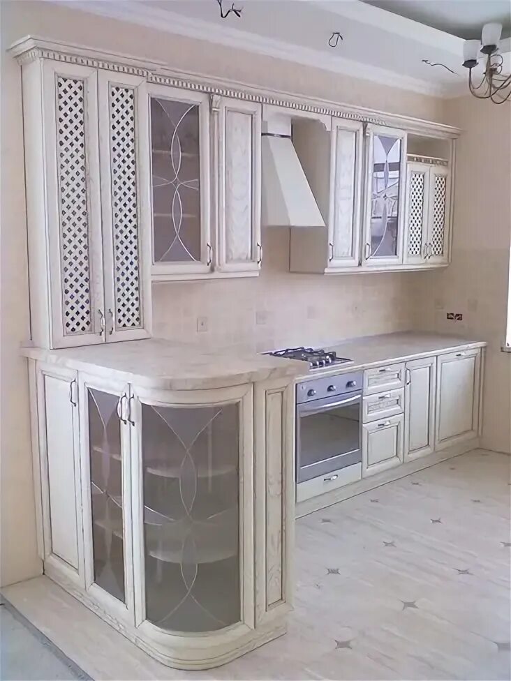 Кухонная мебель в нальчике фото и цены Кухня Премиум-класс, цвет белый, с барной стойкой в Пятигорске. Цена товара от 1