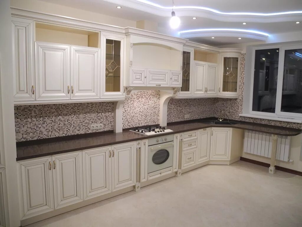 Кухонная мебель в нальчике фото и цены Лорес Леонардо Бук+шпон - Мега кухни