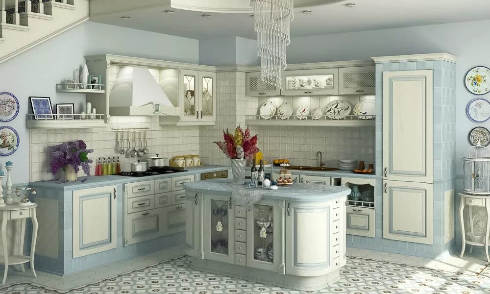 Кухонная мебель в стиле прованс фото Кухня Искья, купить кухню модели Искья по выгодным ценам