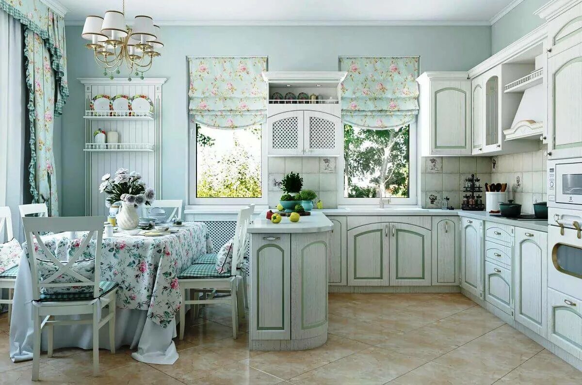 Кухонная мебель в стиле прованс фото Кухня в стиле прованс + фото