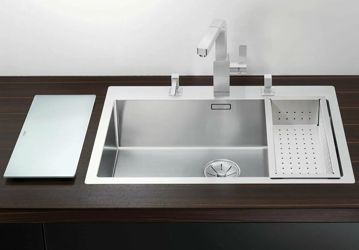 Кухонная мойка фото цена Интегрированная кухонная мойка 51 см, Blanco Claron 700-IF/A InFino с клапаном-а