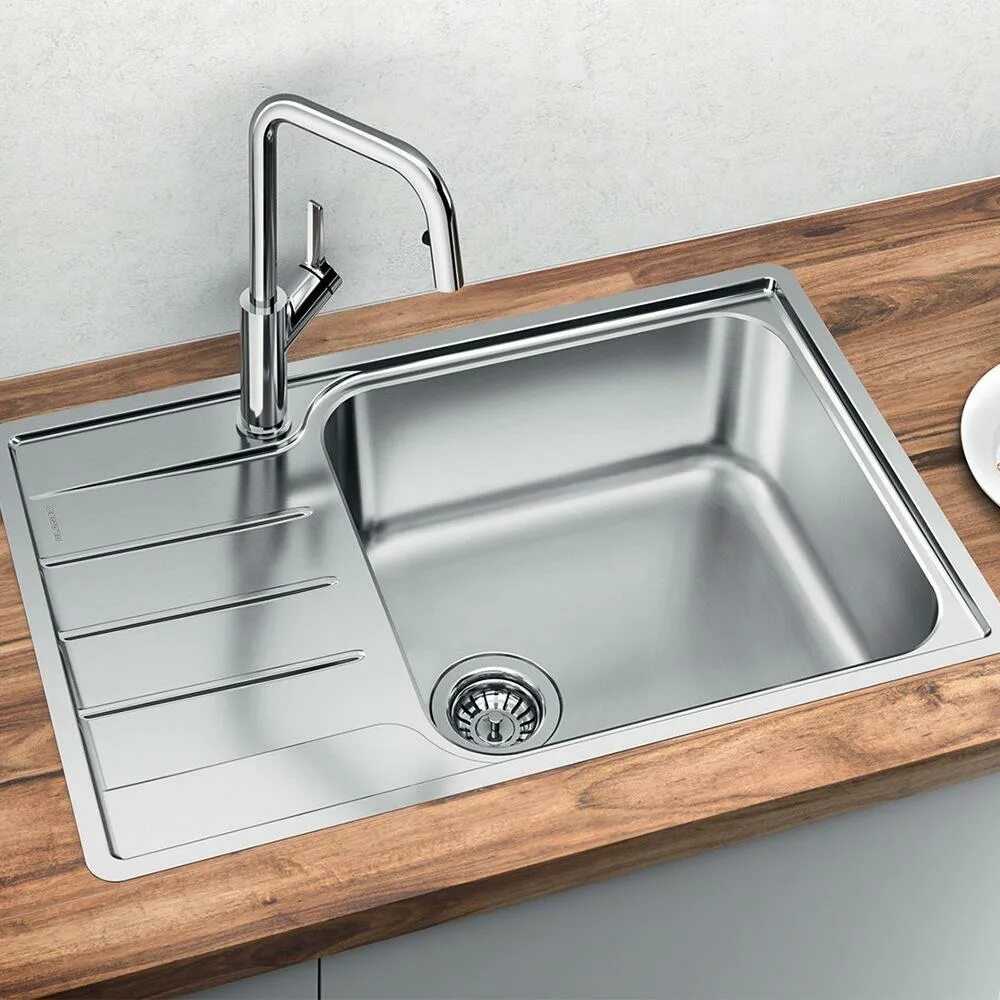 Кухонная мойка фото цена Кухонная мойка 78 см Blanco Lemis XL 6S-IF Compact нержавеющая сталь полированна
