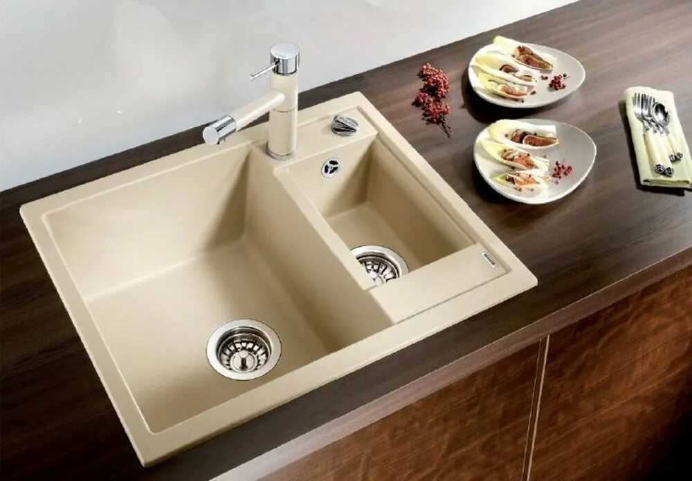 Кухонная мойка фото цена Кухонная мойка Blanco METRA 6 SILGRANIT PuraDur 516159, шампань по цене от 17025