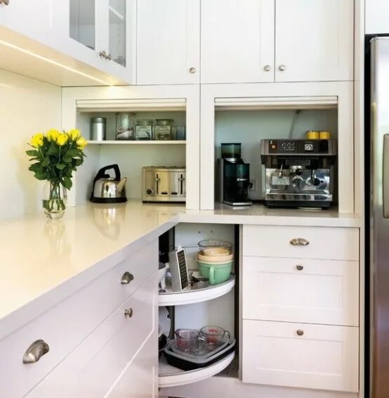 Кухонная ниша фото Fair Priced Favorite Kitchen Appliances Storage Ideas * Neat House. Sweet Home ®