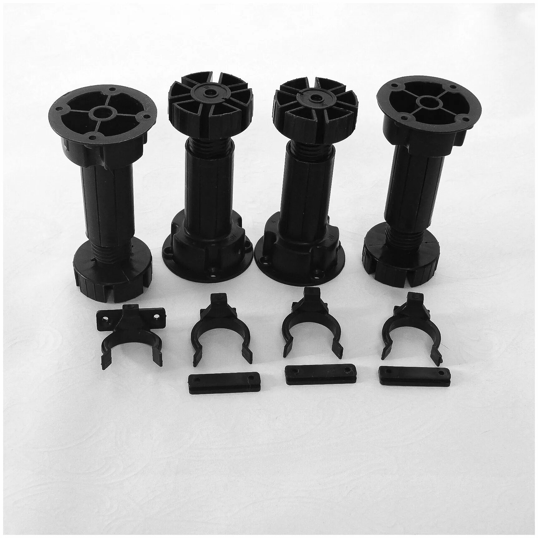 Кухонная ножка фото Ножки для кухни 100 мм, регулируемые, клипсы в комплекте, (опоры мебельные кухон