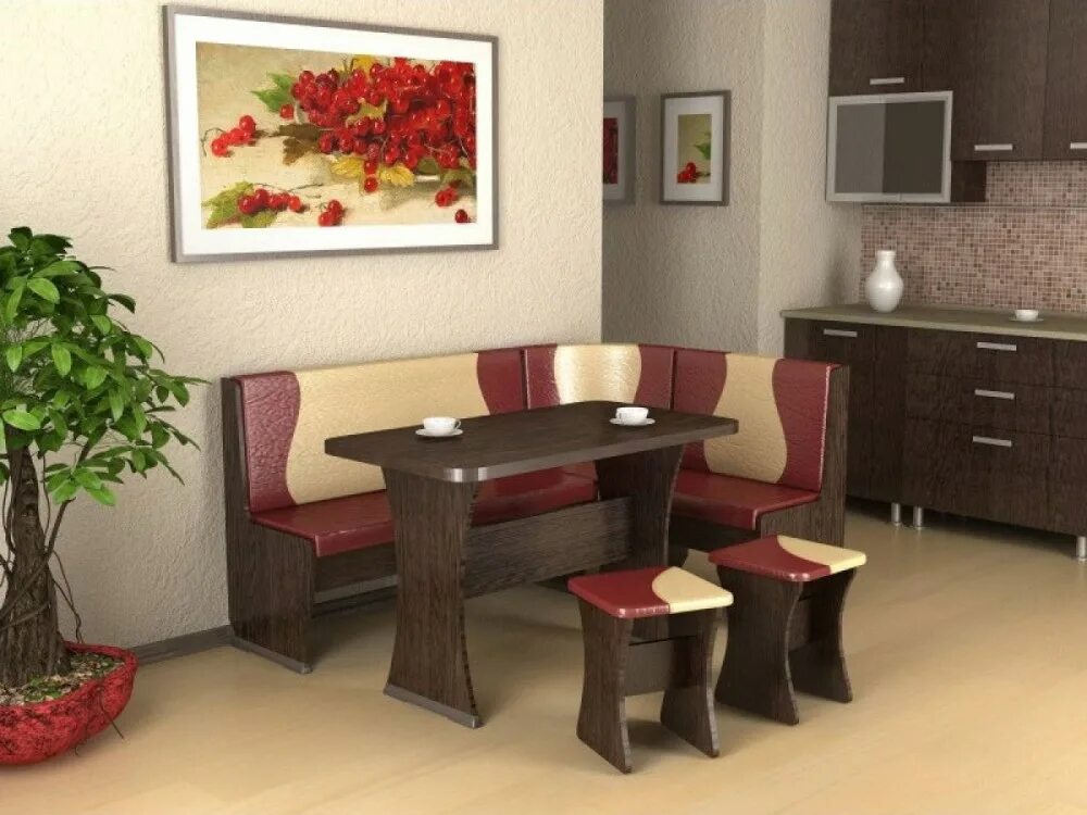 Кухонная обеденная зона фото Кухонный уголок Титул 2 купить недорого в Екатеринбурге от Азбука Мебели